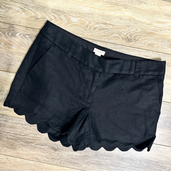 🛍️ j crew black scalloped shorts with size 4 excellent condition. - Picture 4 of 7